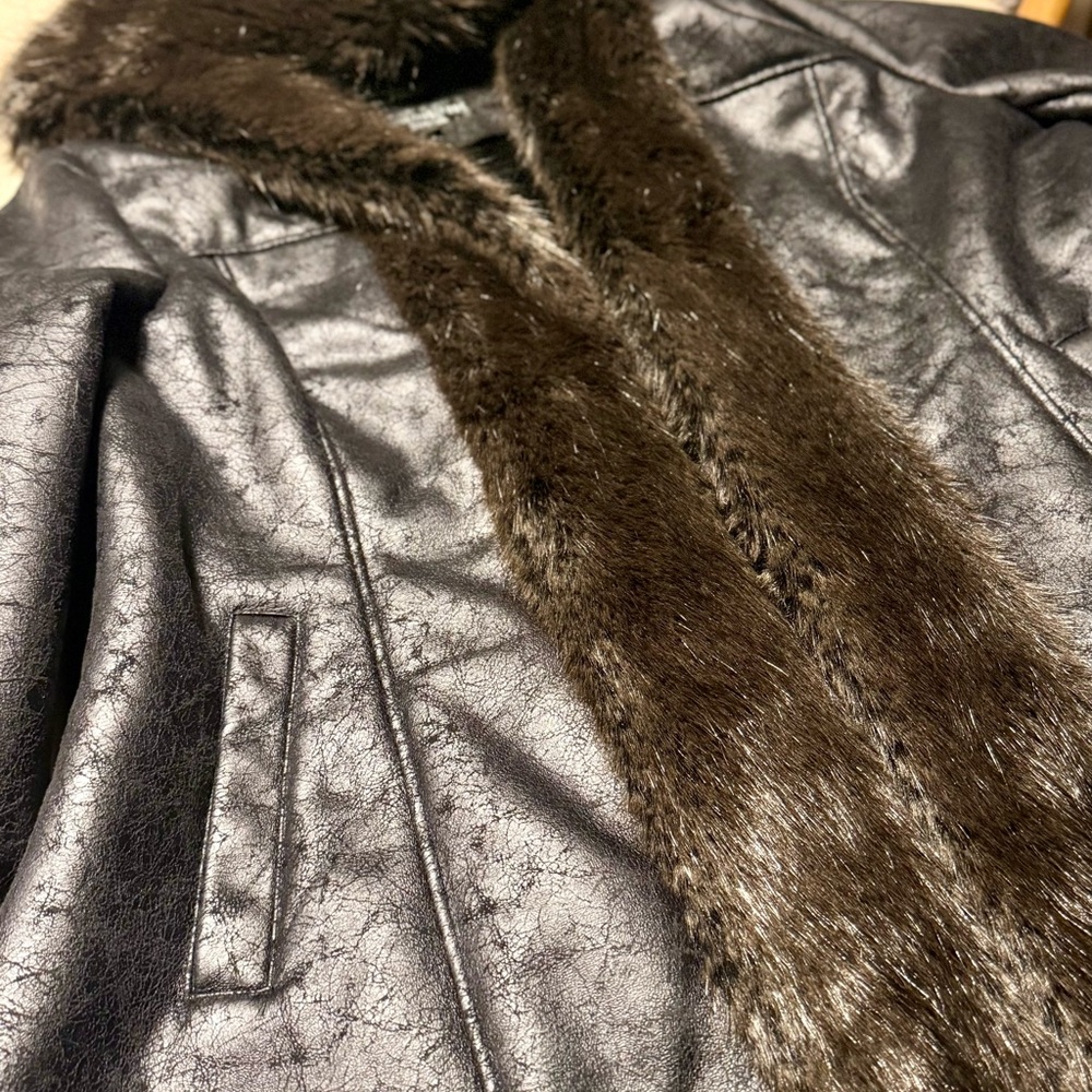 Fabulous Furs Mink & Leather Coat NWOT